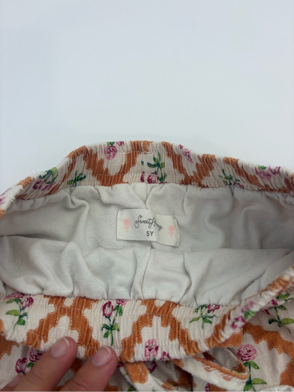 SweetHoney Tan and Pink Floral Ruffle Skort - Picture 3 of 5